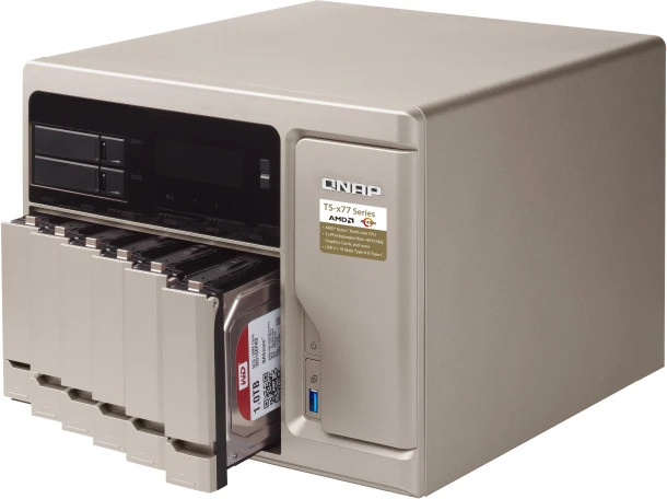 QNAP Turbo Station TS-877-1600-16G, 16GB RAM, 4x RJ-45 1000Base-T, 1x USB-C 3.1