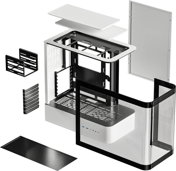 DarkFlash HM1 White, Glasfenster