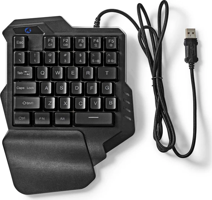 Nedis Einhand-Gaming-Tastatur, schwarz, USB-A (GKBDS110BK) – Bild 4 von 12