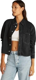 Calvin Klein Cropped Jeans Hemd langarm denim black (Damen)