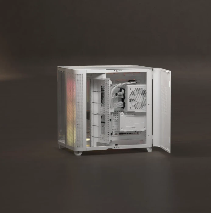 Corsair Air 5400 RS-R ARGB White, weiß, Glasfenster