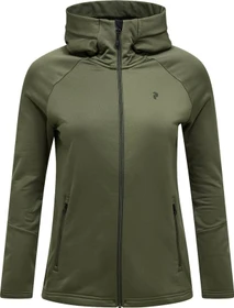 Peak Performance Rider Essentials Midlayer Zip Hood Jacke pine needle (Damen)