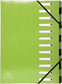 Exacompta Harmonika Ordnungsmappe, 12 Fächer, A4, grün