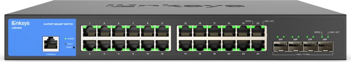 Linksys LGS300 Desktop Gigabit Managed Switch, 24x RJ-45, 4x SFP+