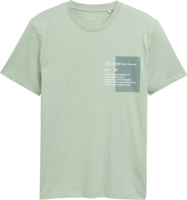 Tom Tailor Basic mit Logo-Print T-Shirt kurzarm paradise mint (Herren)