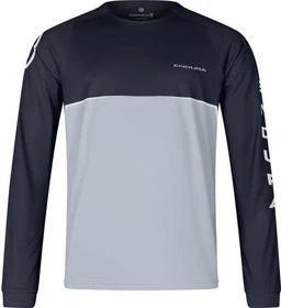 Endura SingleTrack Core Print Trikot langarm schwarz (Herren)