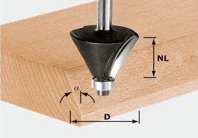 Festool HW S8 D36/45° Nutfräser, (D)36x11.5x53mm, 1 Stück