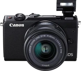 Canon EOS M100 schwarz mit Objektiv EF-M 15-45mm 3.5-6.3 IS STM
