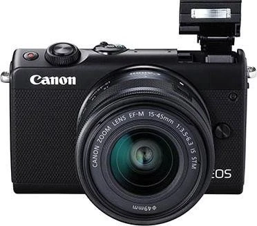 Canon EOS M100 schwarz mit Objektiv EF-M 15-45mm 3.5-6.3 IS STM