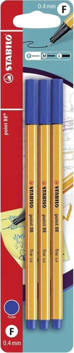 STABILO point 88 blau, 3er-Pack