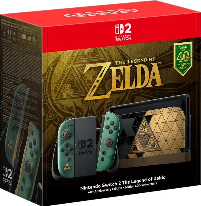 Nintendo Switch 2 - The Legend of Zelda 40th Anniversary Edition schwarz/grün/gold