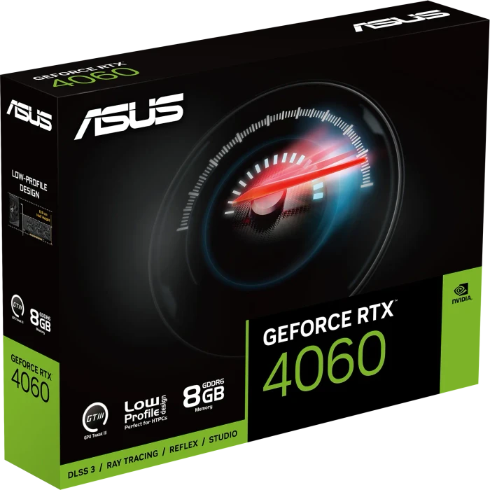 ASUS GeForce RTX 4060 LP BRK, RTX4060-8G-LP-BRK, 8GB GDDR6, 2x HDMI, 2x DP
