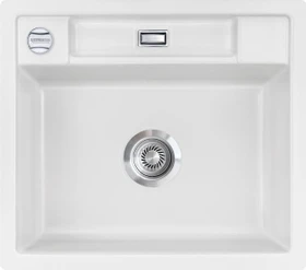 systemceram Bela 57 F Einbau Becken mittig mit Ablauffernbedienung satin