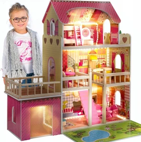 Kinderplay Puppenhaus 3-Etagen-Villa