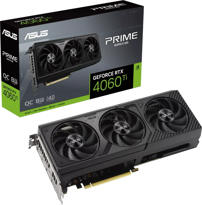 ASUS Prime GeForce RTX 4060 Ti OC, PRIME-RTX4060TI-O8G, 8GB GDDR6, HDMI, 3x DP
