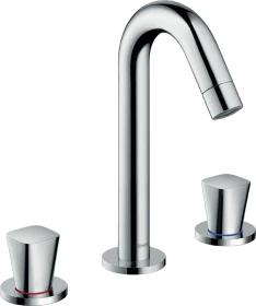Hansgrohe Logis 3-Loch Waschtischarmatur 150 mit Zugstangen-Ablaufgarnitur chrom