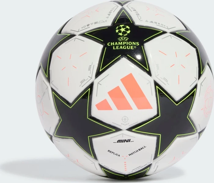adidas UCL 2024/2025 Group Stage Mini Fußball white/black/team solar yellow
