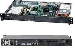 Supermicro SuperChassis 502L-200B, grau/schwarz, 1HE, 1x 200W