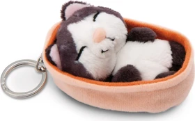 Nici Sleeping Pets Katze Schlüsselanhänger 8cm schwarz