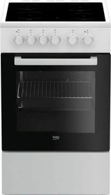 Beko FSS57000GW Elektroherd mit Glaskeramik-Kochfeld