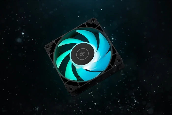 EK Water Blocks EK-Loop Fan FPT 120 D-RGB, Black, 550-2300rpm, LED-Steuerung, 120mm