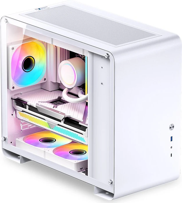 Jonsbo U4 Mini White, weiß, Glasfenster