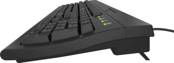 KeySonic KSK-8041U-CR mechanische Full-Size Tastatur, schwarz, mit Kartenleser, USB, DE