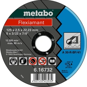 Metabo Flexiamant Stahl A 30-R Trennscheibe gerade, 125x2.5x22.23mm, 25 Stück