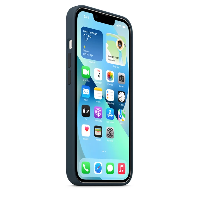 Apple Silikon Case mit MagSafe für iPhone 13 abyssblau