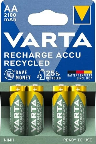 Varta Recharge Accu Recycled Mignon AA NiMH 2100mAh, 4er-Pack