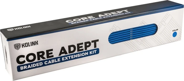 Kolink Core Adept Braided Cable Extension Kit, Blue