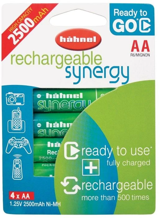 Hähnel Synergy Mignon AA NiMH 2500mAh, 4er-Pack