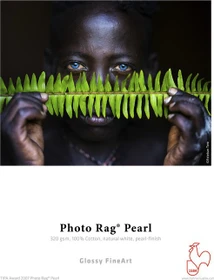 Hahnemühle Digital Glossy FineArt Photo Rag Pearl Fotopapier perlglänzend naturweiß, A2, 320g/m², 25 Blatt