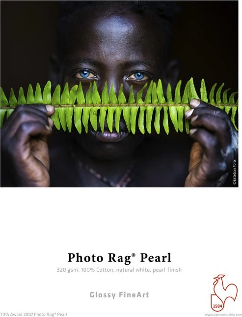 Hahnemühle Digital Glossy FineArt Photo Rag Pearl Fotopapier perlglänzend naturweiß, A2, 320g/m², 25 Blatt