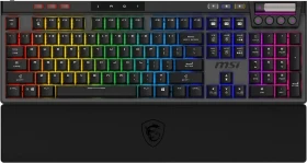 MSI STRIKE PRO Wireless Gaming Keyboard, LEDs RGB, Kailh Midnight Pro Silent Tactile, USB/Bluetooth, DE