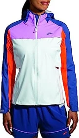 Brooks High Point Waterproof Laufjacke lt slate/bright orange/aegean (Damen)