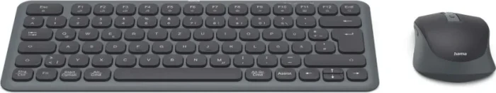 Hama WKM-500 Multi-Device-Tastatur-Maus-Set, klein, schwarz, USB/Bluetooth, DE