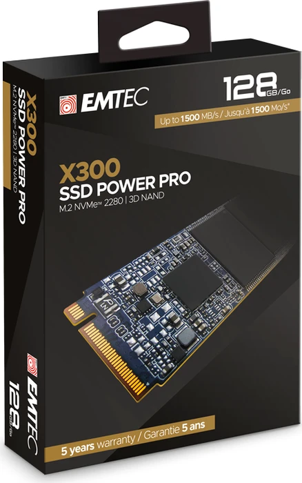Emtec X300 SSD Power Pro 128GB, M.2 2280 / M-Key / PCIe 3.0 x4