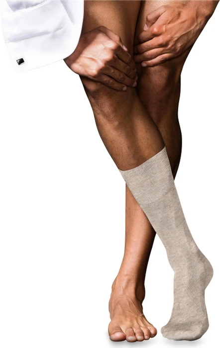Falke No. 9 Pure Fil d'Écosse Socken wheat mel. (Herren)