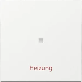 Gira Wippe mit Kontrollfenster und Aufdruck "Heizung Ein/Aus", reinweiß glänzend