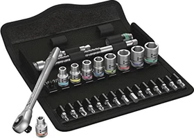 Wera 8001 SA 10 Zyklop Metal Push Bitset/Steckschlüsselsatz inkl. Tasche, 28-tlg.