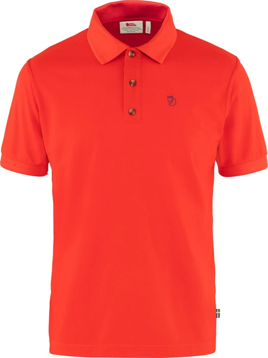 Fjällräven Crowley Pique Poloshirt kurzarm true red (Herren)