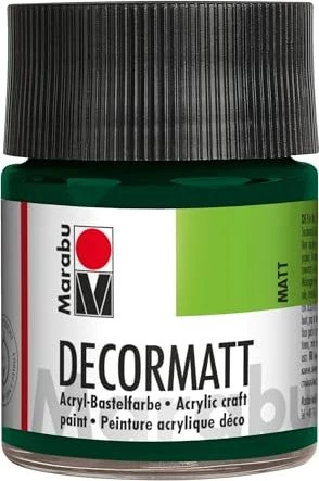 Marabu Decormatt Acryl Acrylfarbe, tannengrün, 50ml