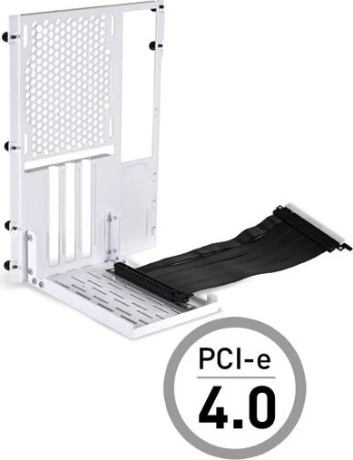 Lian Li Riser Card, inkl. PCI-Slot Blende für PC-O11 Dynamic Mini, gewinkelt, PCIe 4.0, 200mm, weiß