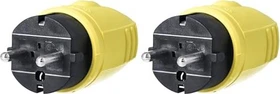 as-Schwabe Gummistecker für den Außenbereich (IP44) gelb
