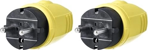 as-Schwabe Gummistecker für den Außenbereich (IP44) gelb