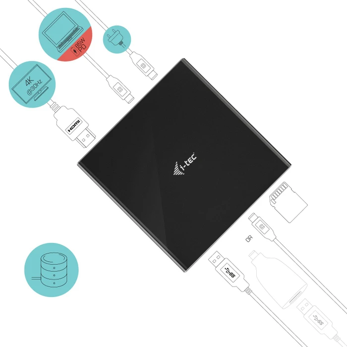 i-tec USB-C Storage Docking Station 4K, USB-C 3.0 [Buchse]