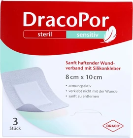 Dr. Ausbüttel DracoPor Sensitiv steriler Wundverband, 8 x 10cm, 3 Stück