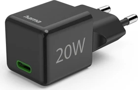 Hama Schnellladegerät USB-C Super-Mini-Charger PD 20 W schwarz