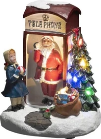 Konstsmide Motiv Telefonzelle Santa LED 5x mehrfarbig